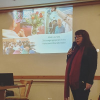 Birgit Mair während ihres Vortrages